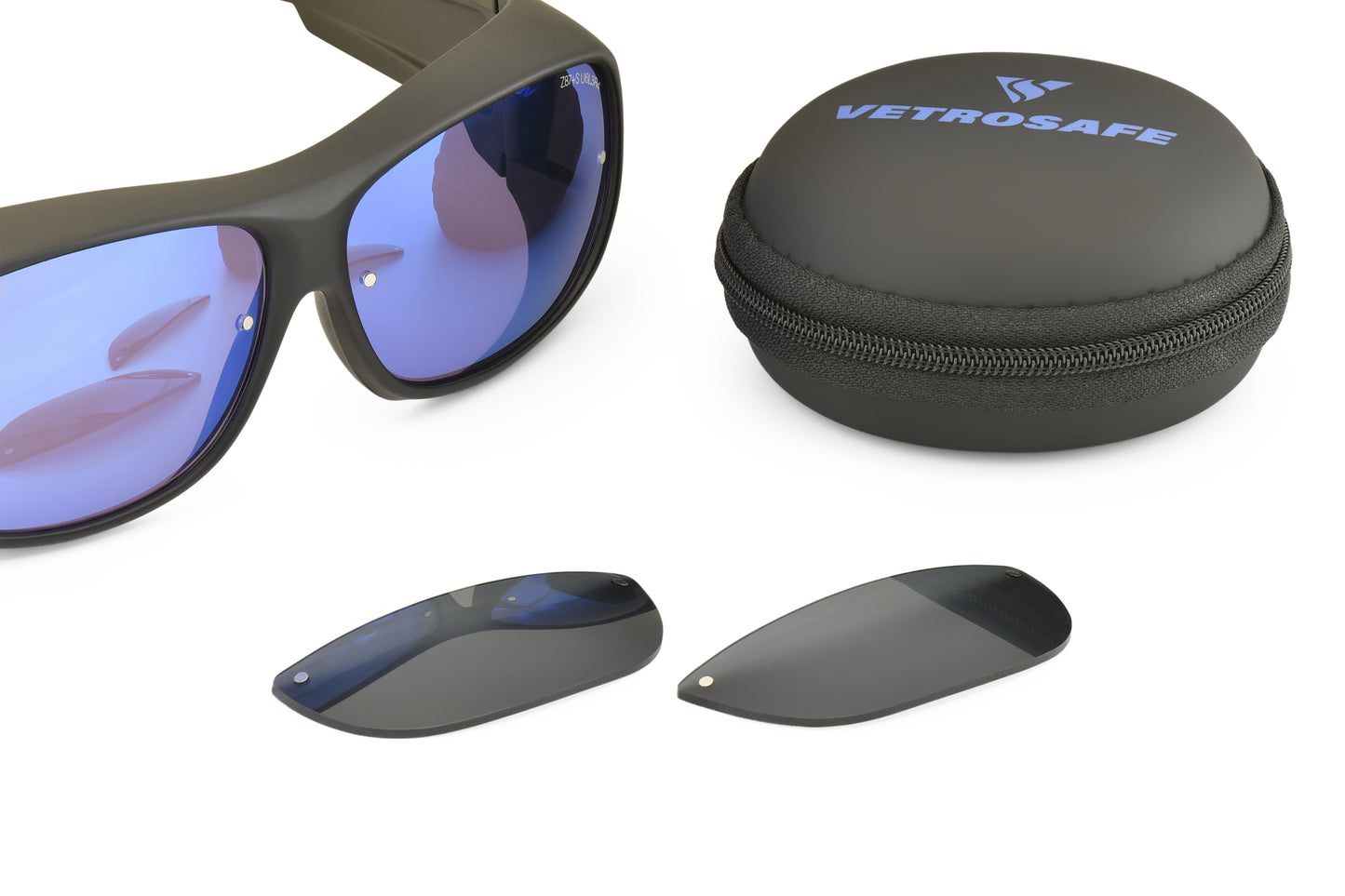 VetroSafe® Guardian OTG + VSF Click2Shade #3-to-5 Split Lens